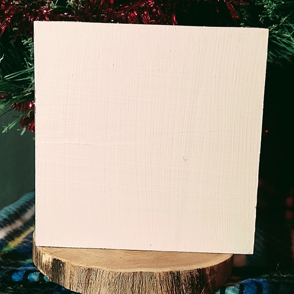 Hand Crafted Retro Style Christmas Dear Santa Mini Wood Sign/Tiered Tray Decor - Picture 3 of 5